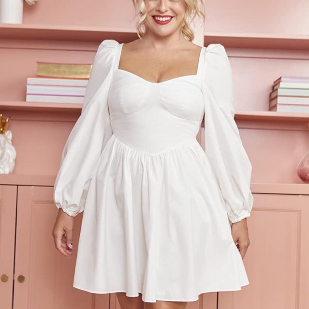 Beautiful White Bow Back Dress🤍🎀